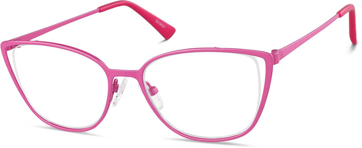 Angle view of Cat-Eye Glasses  3219527 in Pink