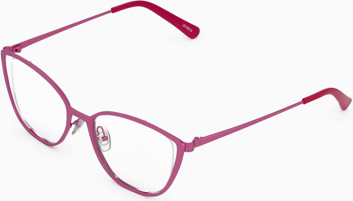 Angle view of Cat-Eye Glasses 3219527 in Pink thumbnail