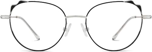 Silver Cat Eye Glasses 3227711 