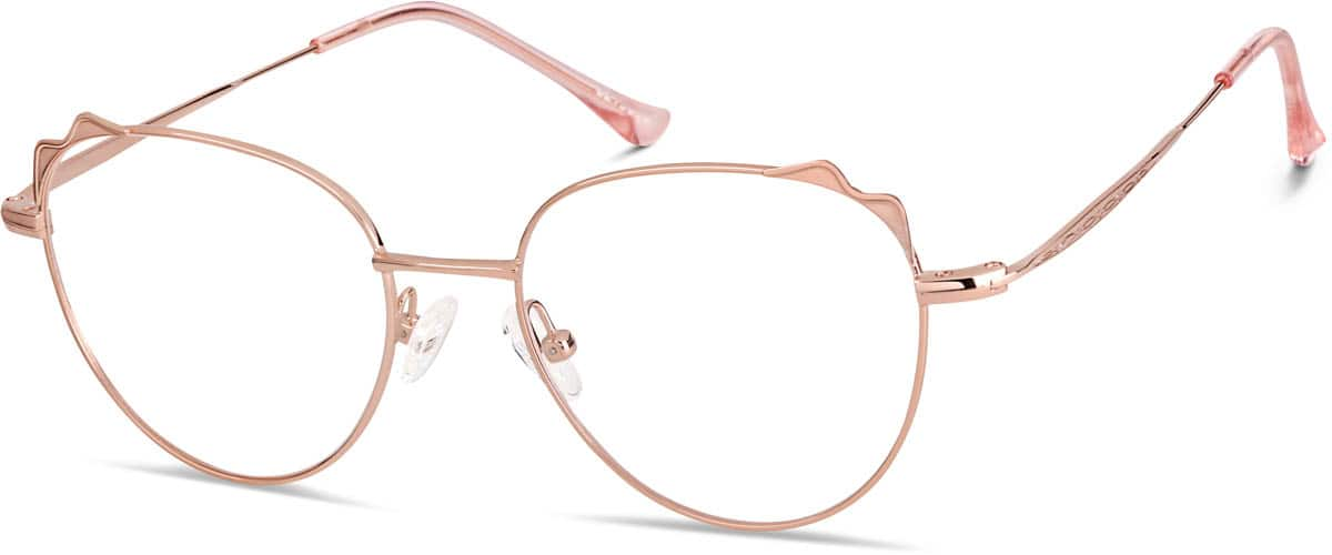 Angle view of Round Glasses 3219619 in Rose Gold