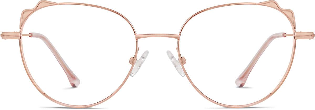 Front view of Round Glasses 3219619 in Rose Gold