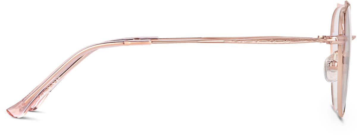 Side view of Round Glasses 3219619 in Rose Gold