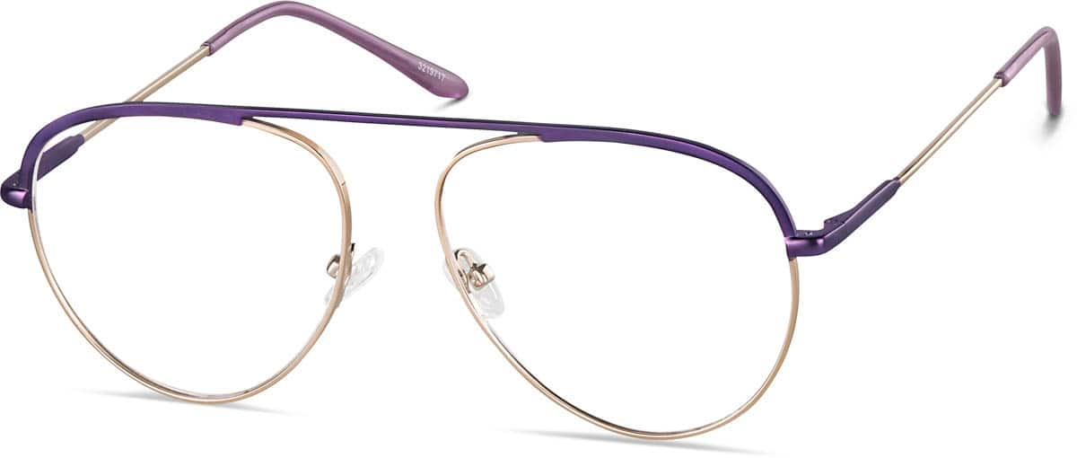 Angle view of Aviator Glasses 3219717 in Purple