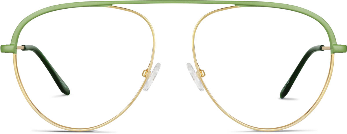 Green Aviator Glasses