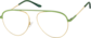 Angle view of Aviator Glasses 3219724 in Green thumbnail