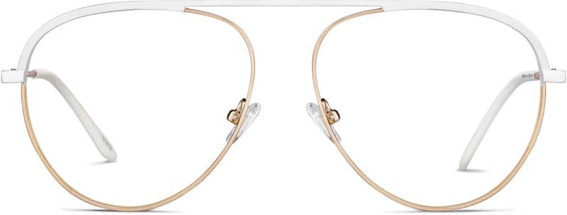 White Aviator Glasses