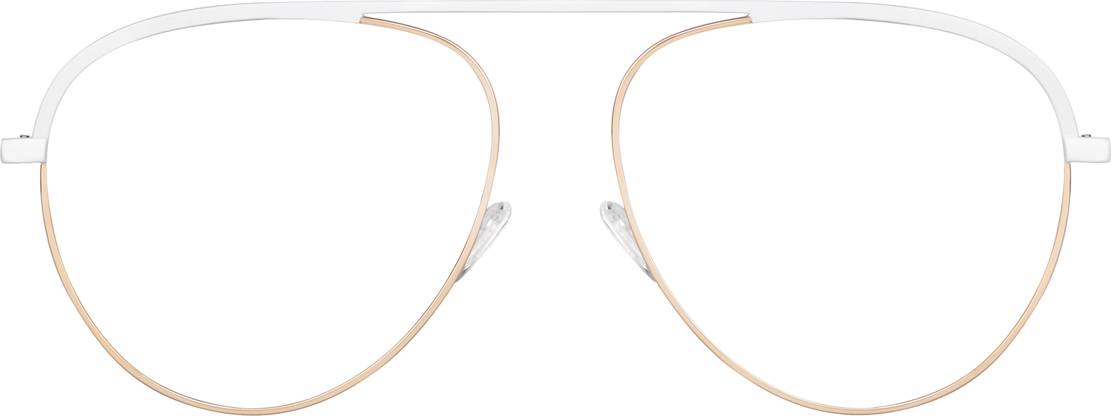 Front view of Aviator Glasses 3219730 in White