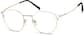 Angle view of Round Glasses 3219930 in White thumbnail