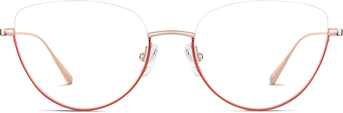 Front view of Cat-Eye Glasses 3220118 in Red