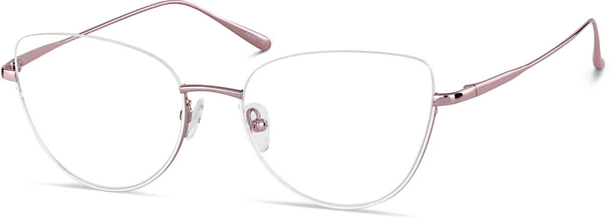 Angle view of Cat-Eye Glasses 3220119 in Pink