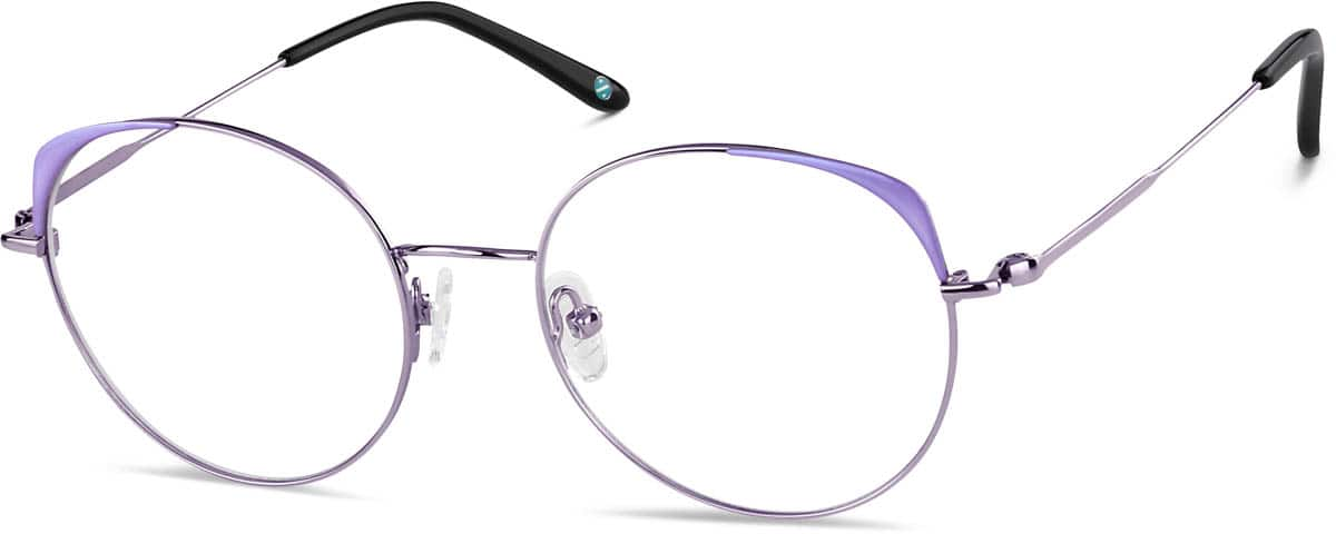 Angle view of Round Glasses 3220217 in Lilac