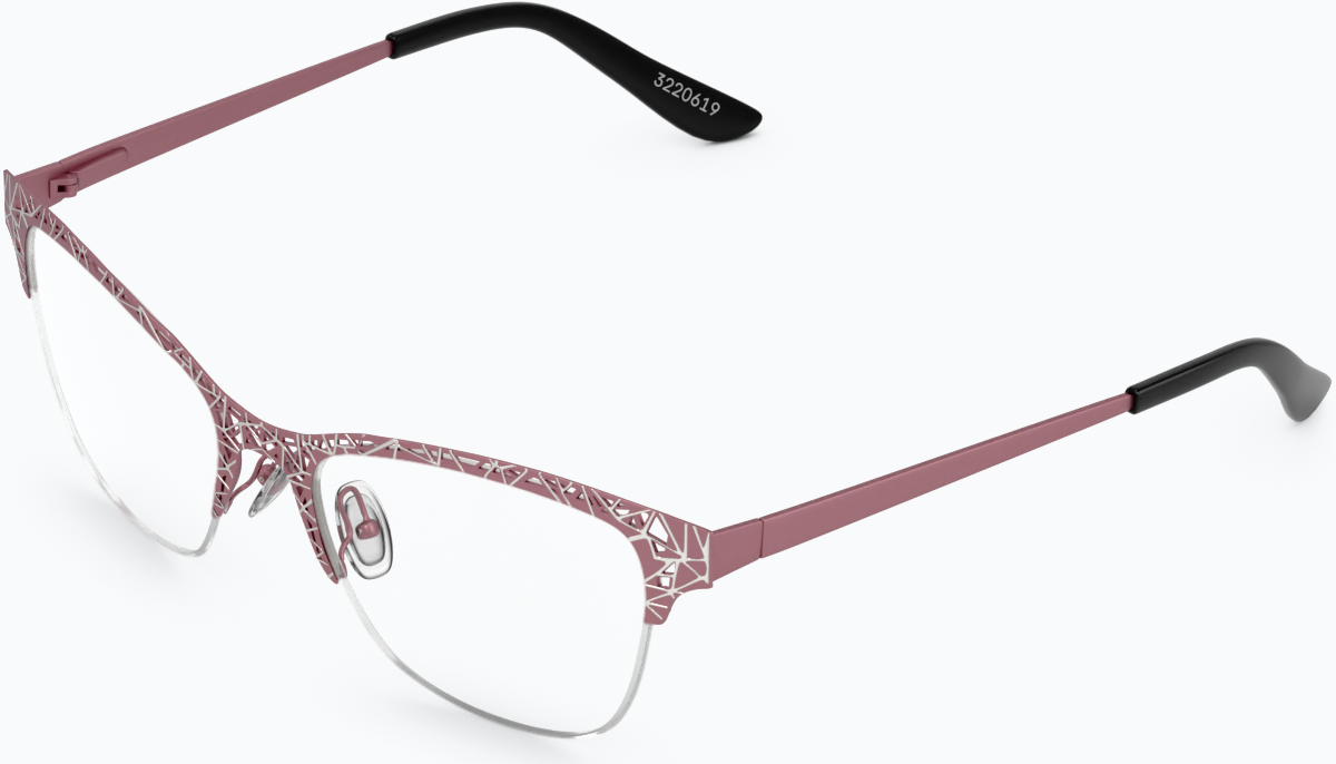 Angle view of Cat-Eye Glasses 3220619 in Pink thumbnail