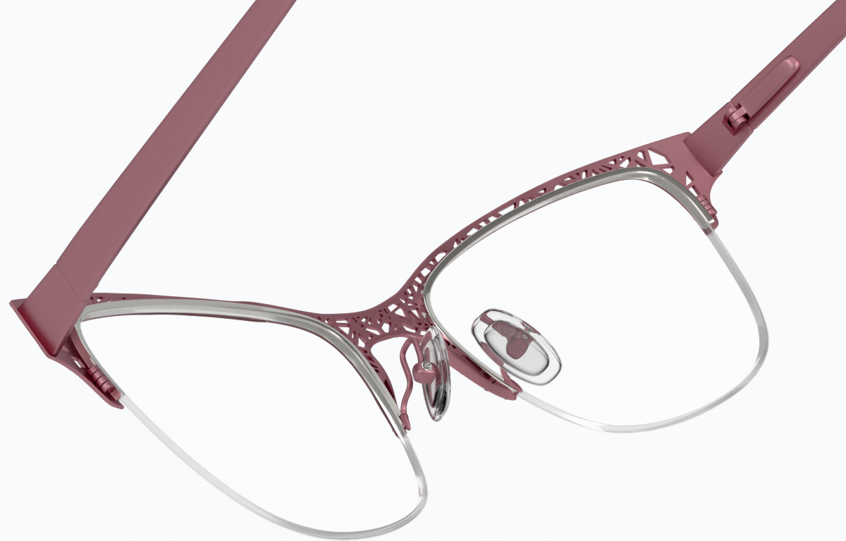 See-through view of Cat-Eye Glasses 3220619 in Pink thumbnail