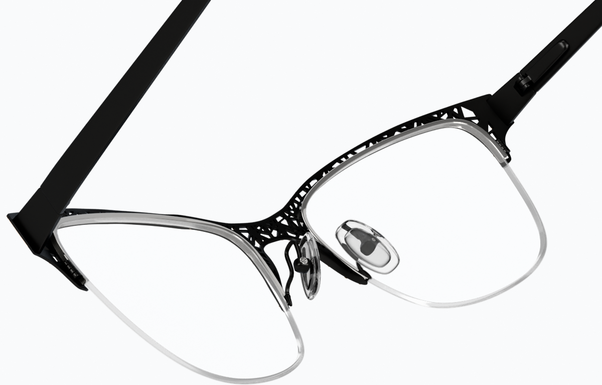 See-through view of Cat-Eye Glasses 3220621 in Black thumbnail