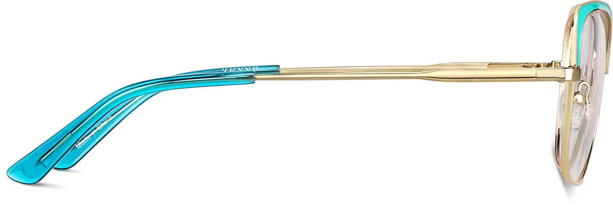 Side view of Cat-Eye Glasses 3220824 in Turquoise