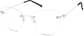 Angle view of Customizable Rimless Glasses 322111 in Silver thumbnail