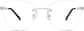 Front view of Customizable Rimless Glasses 322111 in Silver thumbnail