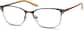 Angle view of Square Glasses 3221115 in Chocolate thumbnail