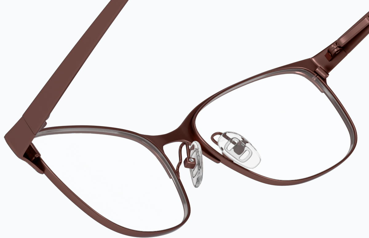 See-through view of Square Glasses 3221115 in Chocolate thumbnail