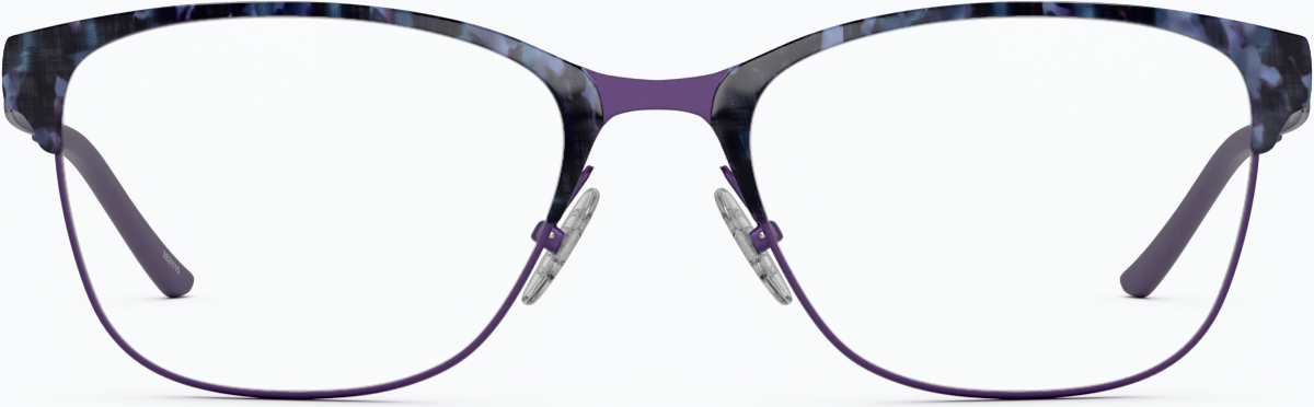 Front view of Square Glasses 3221117 in Violet thumbnail