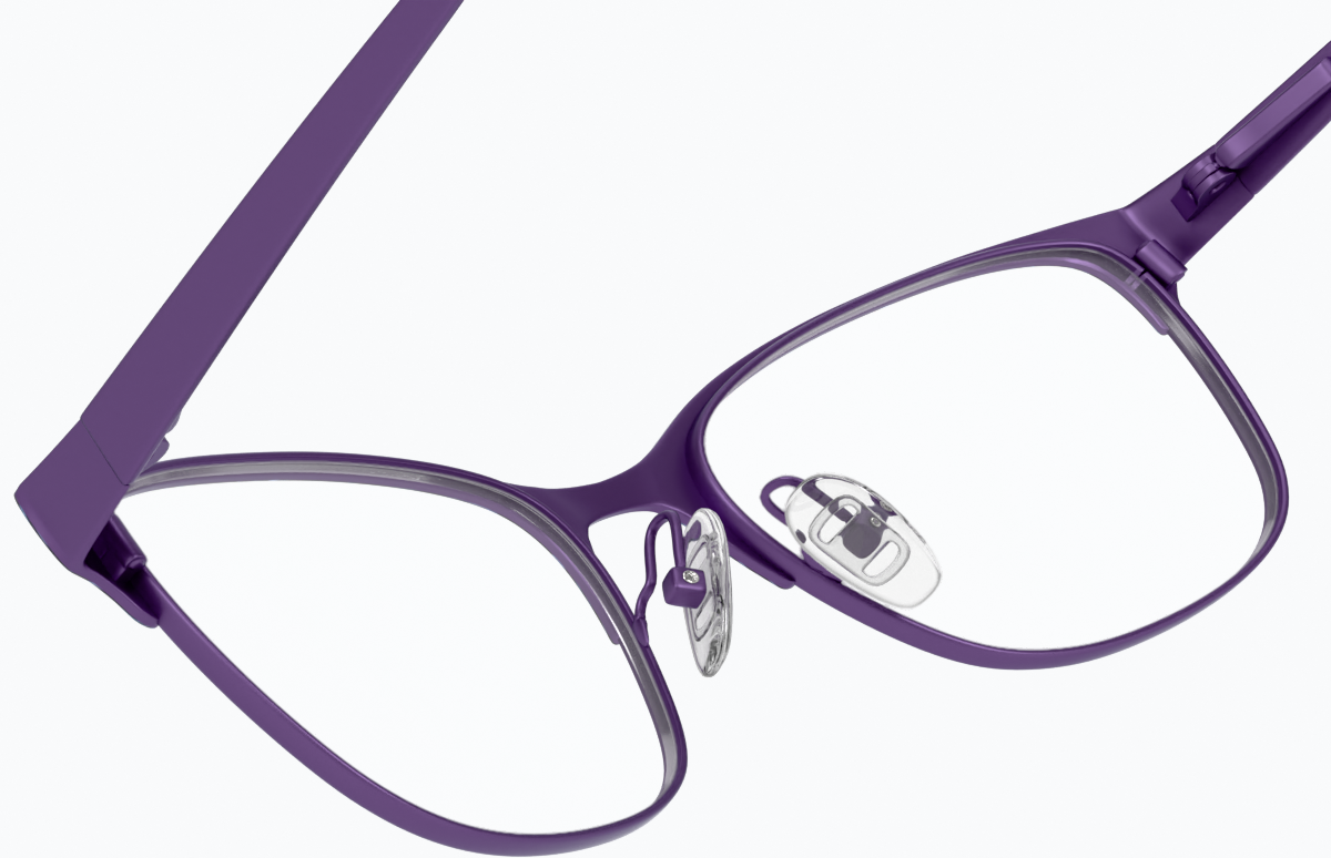 See-through view of Square Glasses 3221117 in Violet thumbnail