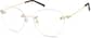 Angle view of Customizable Rimless Glasses 322114 in Gold thumbnail