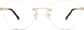 Front view of Customizable Rimless Glasses 322114 in Gold thumbnail