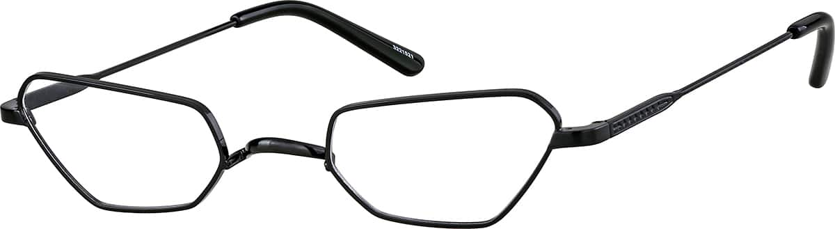 Angle view of Geometric Glasses 3221521 in Black