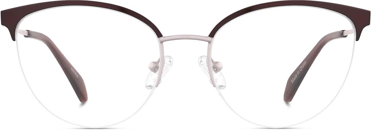 Front view of Cat-Eye Glasses 3221615 in Brown