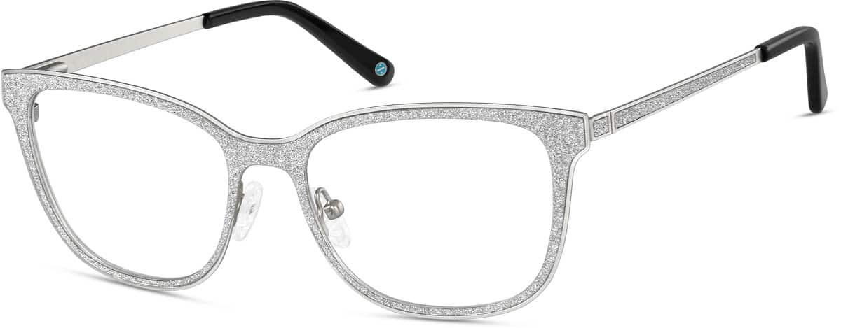 Angle view of Square Glasses 3221811 in Silver