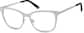 Angle view of Square Glasses 3221811 in Silver thumbnail