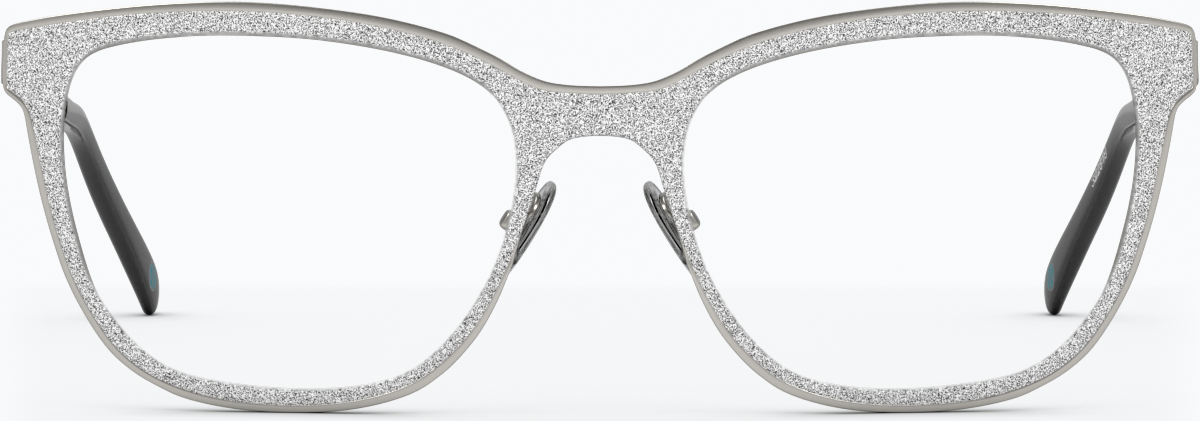 Front view of Square Glasses 3221811 in Silver thumbnail