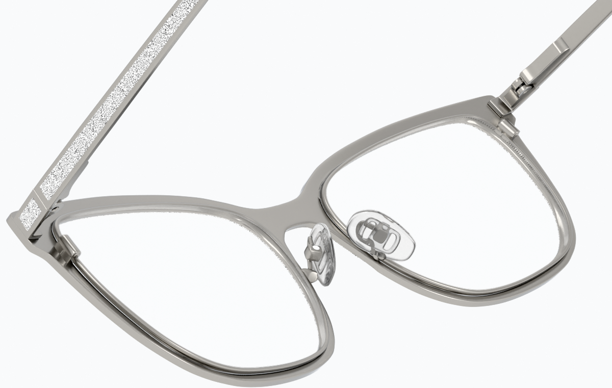 See-through view of Square Glasses 3221811 in Silver thumbnail