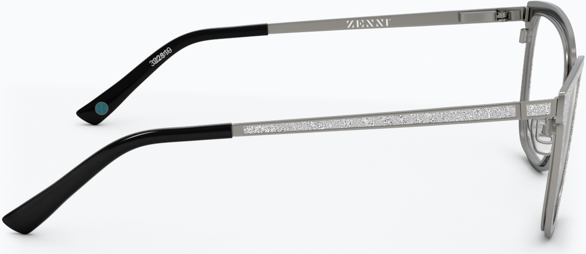 Side view of Square Glasses 3221811 in Silver thumbnail