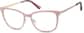Angle view of Square Glasses 3221819 in Pink thumbnail