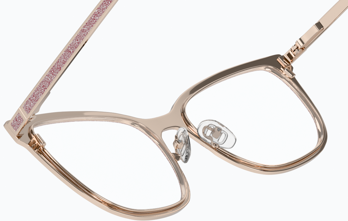 See-through view of Square Glasses 3221819 in Pink thumbnail