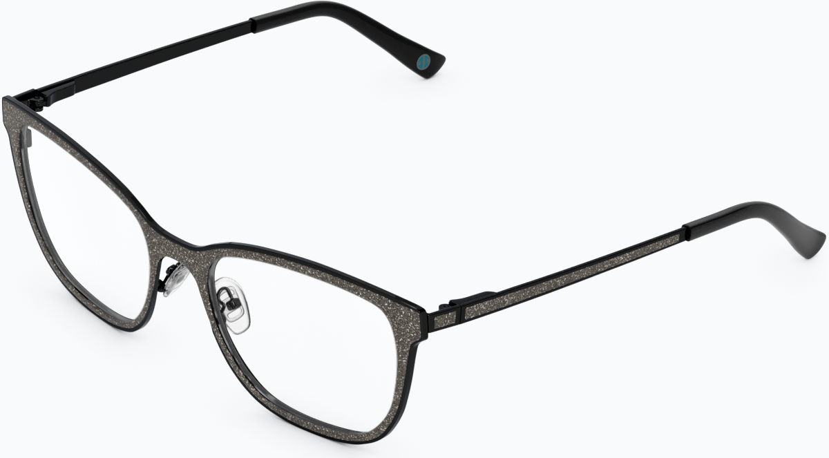 Angle view of Square Glasses 3221821 in Black thumbnail