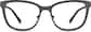 Front view of Square Glasses 3221821 in Black thumbnail