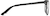 Side view of Square Glasses 3221821 in Black thumbnail