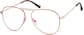 Angle view of Aviator Glasses 3222118 in Red thumbnail