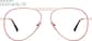 Front view of Aviator Glasses 3222118 in Red thumbnail