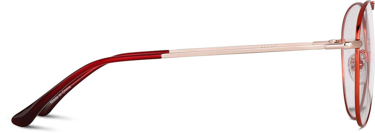 Side view of Aviator Glasses 3222118 in Red