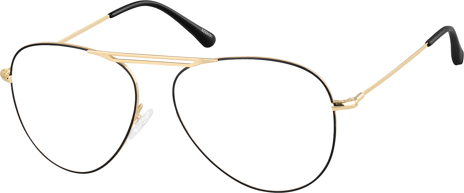 Black Aviator Glasses #3222121 | Zenni Optical