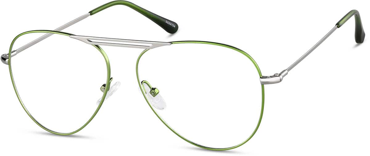 Angle view of Aviator Glasses 3222124 in Green