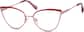 Angle view of Cat-Eye Glasses 3222218 in Red thumbnail
