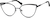 Angle view of Cat-Eye Glasses 3222221 in Black thumbnail