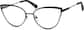 Angle view of Cat-Eye Glasses 3222221 in Black thumbnail