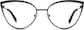 Front view of Cat-Eye Glasses 3222221 in Black thumbnail