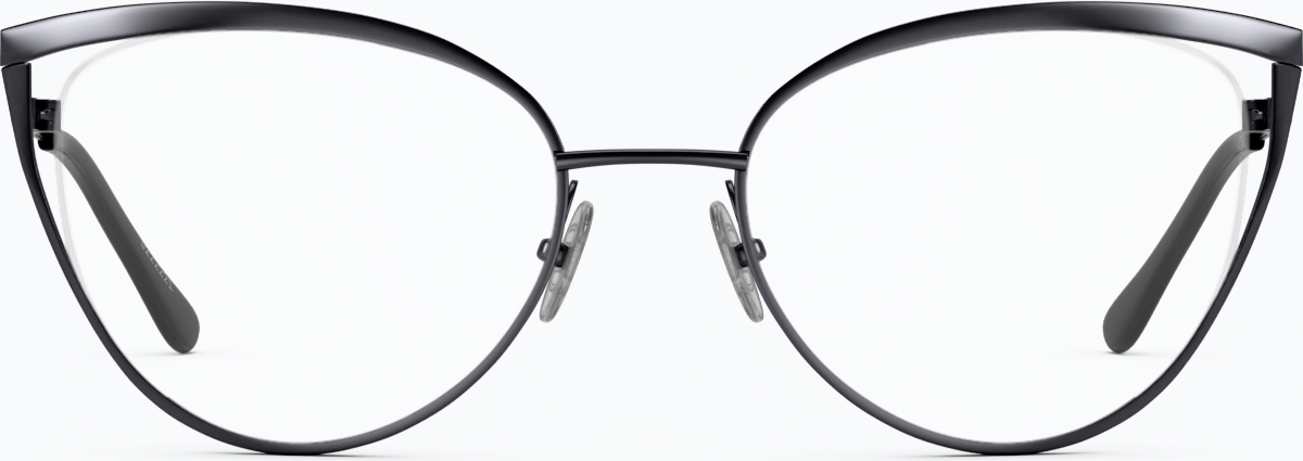 Front view of Cat-Eye Glasses 3222221 in Black thumbnail