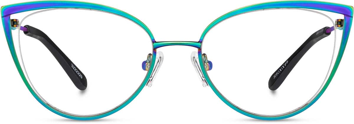 Front view of Cat-Eye Glasses 3222229 in Multicolor